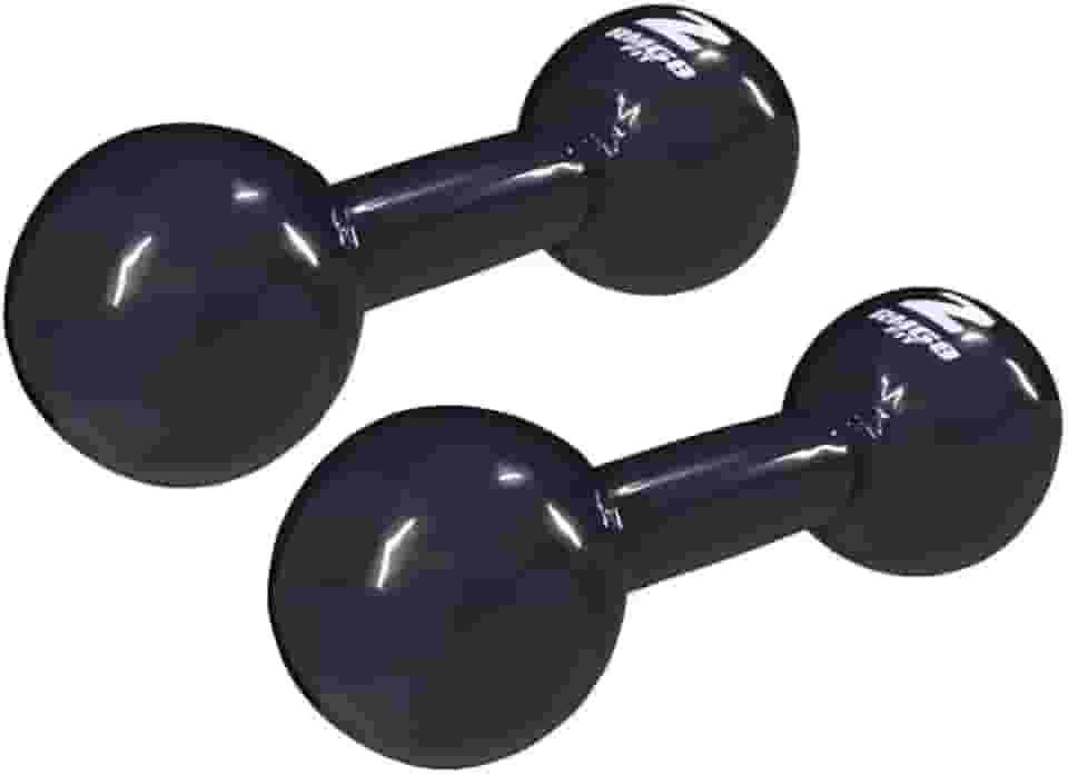 PAR HALTER 2KG EMBORRACHADO BOLA PRETO