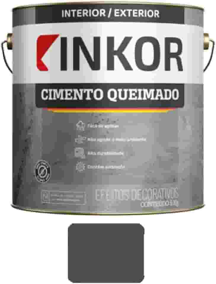 Cimento Queimado Acrílico Inkor 5 Kg - Carvão Cinza
