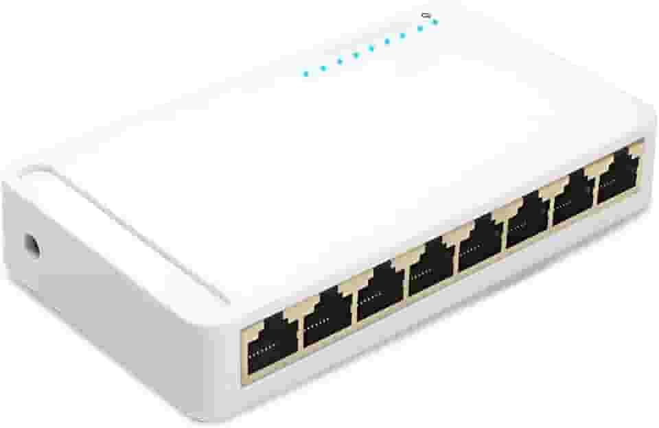Switch Gigabit Ethernet 8 Portas, Hub de Rede RJ45 10/100/1000Mbps, Bivolt, Plug and Play, Compatível com IEEE802.3u