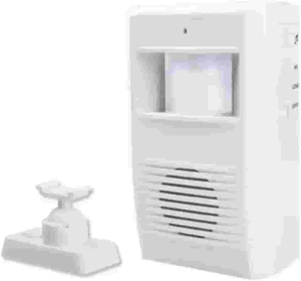 Sensor de Presença com Anunciador Sonoro Ding Dong Detector de Movimento para Áreas Internas Instalação Simples Design Compacto