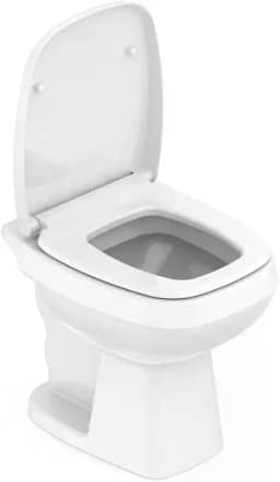 Celite Kit Bacia Convencional, Assento Polipropileno Soft Close e Complementos de Instalação City, Cor: Branco