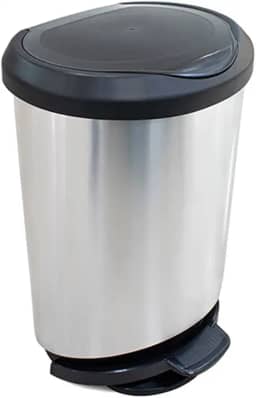 LIX. C/PEDAL BORDA TRAVA SACO 45 litros, prata