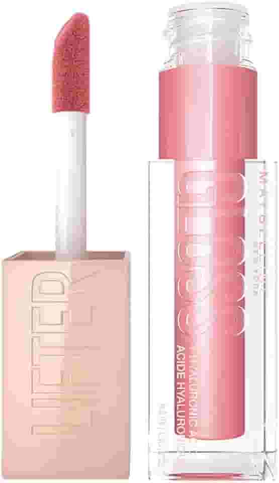 Maybelline NY Lip Lifter Gloss Brilho Labial com Ácido Hialurônico, Promove Lábios Volumosos, Hidratados e Cheios de Brilho, Aplicador XL para Make Glow, Cor Silk, 5.4ml