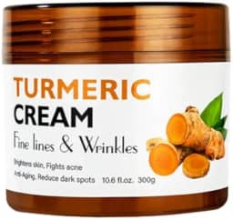 SBS STOW BULK SUPPLY Creme de açafrão para rosto e corpo — hidratante natural com vitamina E, azeitona, óleo de coco — creme para acne e rugas, limpeza de manchas escuras e poros (10,6 Fl Oz)