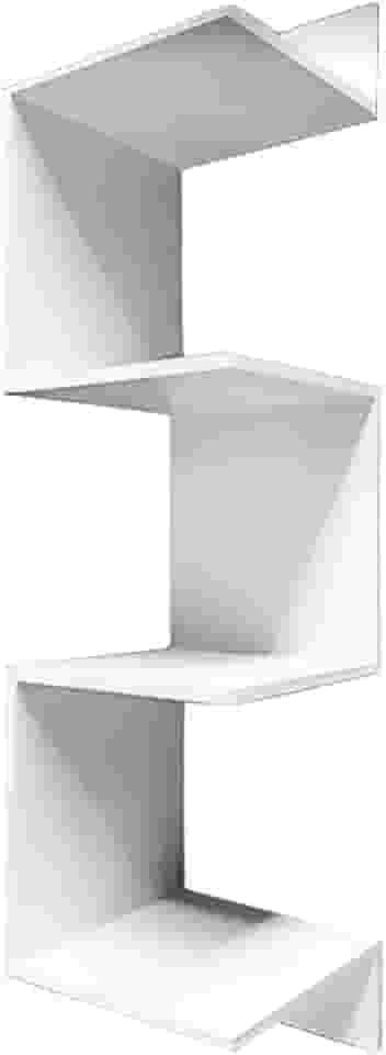 Prateleira De Canto Reto Mdf Branco Estante Livros Nicho