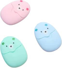 Sabonete Em Folhas Portátil 50 Unidades Case Ursinho Viagem Bolsa