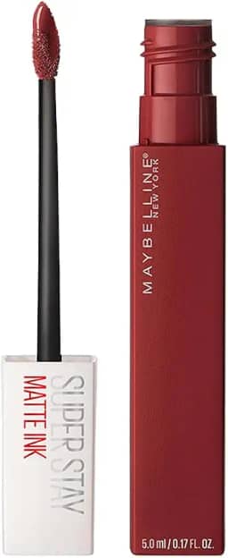 Maybelline SuperStay Matte Ink Batom Líquido Matte Longa Duração 16H com Aplicador Preciso, Não Transfere e Cor Intensa, Acabamento Matte Confortável, Cor 50 Voyager Vinho Profundo, 5ml