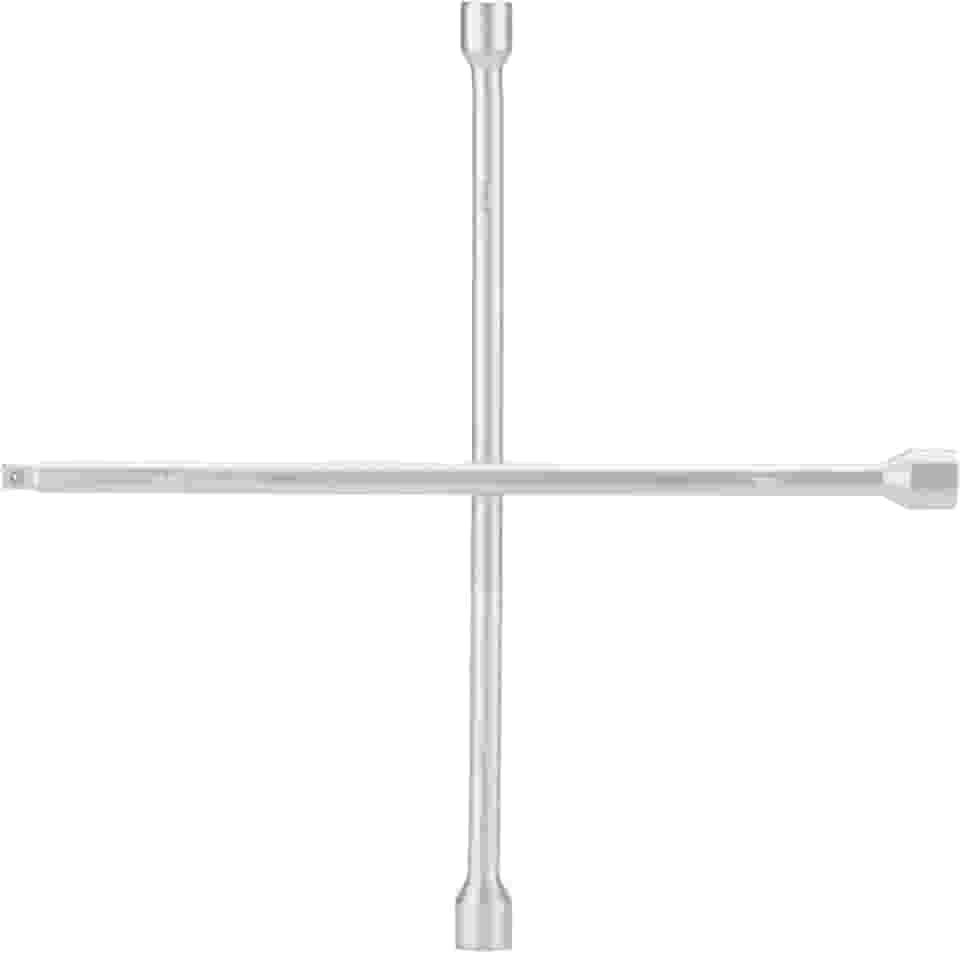 STELS Chave de Roda em Cruz 17-19-21 mm – Aço Carbono 45, Encaixe 1/2', 450 mm