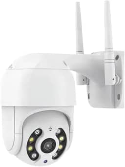 Câmera De Segurança Branca Para Parte Externa Da Casa Com Wi-Fi E Rotação De 320º Horizontal e 110° Vertical Visão Noturna E Sensor De Movimento