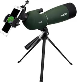 Monóculo Luneta Telescópio Profissional Longo Alcance Zoom 25-75X Bak4, A prova D'agua modelo SV28 70mm c/Tripé e Suporte de Celular