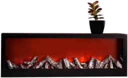 Lareira Elétrica Decorativa com Efeito de Chama LED, Design Moderno