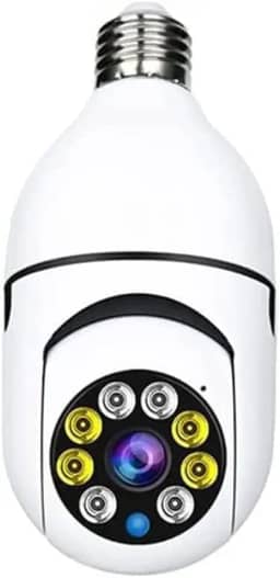 Câmera de Segurança Doméstica,1080P HD wi-fi Lâmpada Inteligente Câmera ip 360 graus lâmpada Câmera Base E27 Visão Noturna Bidirecional Rastreamento Automático YOOsee Armazena em Nuvem MARCA SANPAR