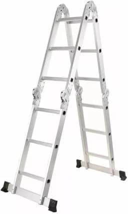 Escadas Articulada Alumínio Multifuncional 4x3 12 Degraus 3,34m