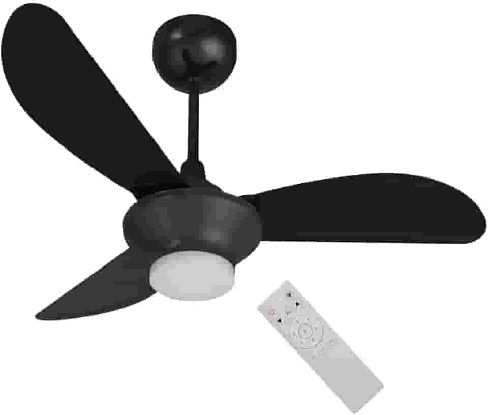 Ventilador de Teto Ventisol Wind Plus Inverter Black Controle Remoto Led Integrada - Bivolt