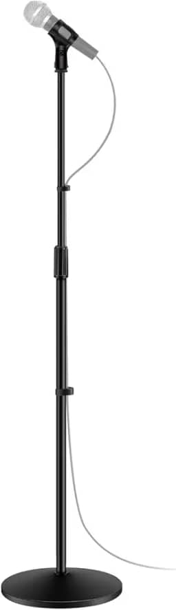 Pedestal Microfone Suporte Reto Pé de Ferro Maciço KSR KP2