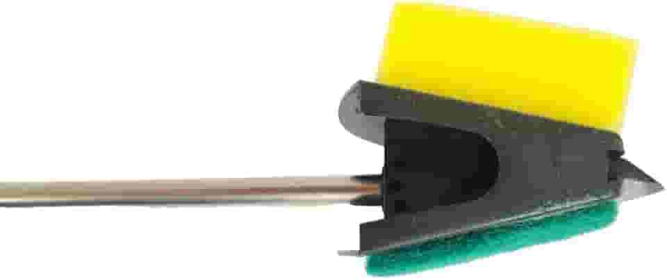 Limpador espuma com raspador limpa aquário cabo de metal (35cm)