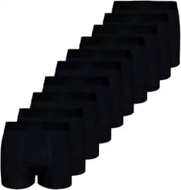 Kit 10 Cuecas Boxer Box Cotton Algodão Lisa Básica Casual