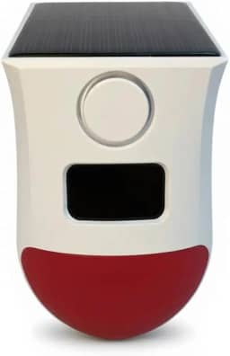 Sensor De Presença Com Alarme 120 Db Com Carregamento Solar Branco