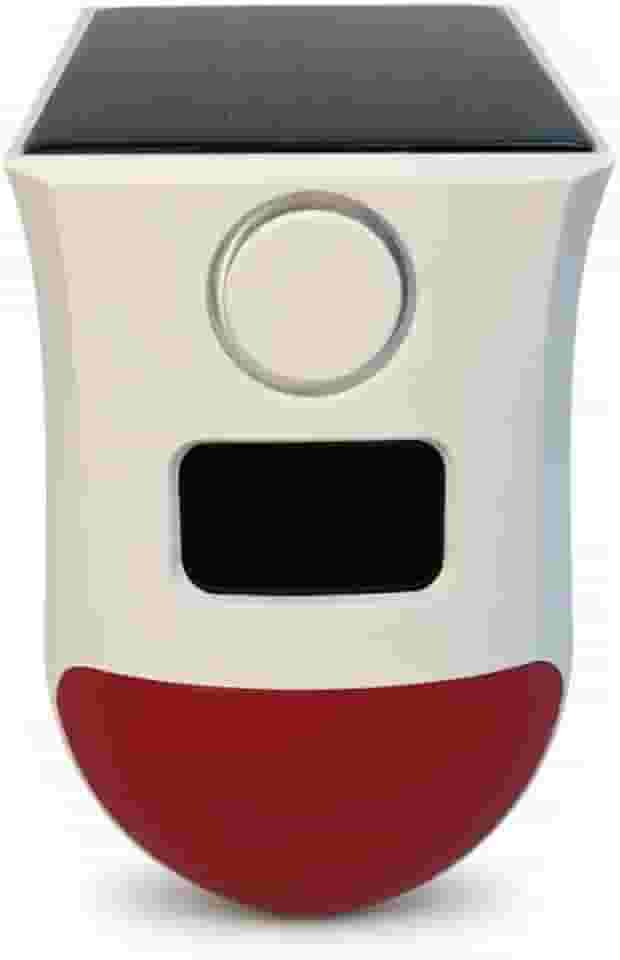Sensor De Presença Com Alarme 120 Db Com Carregamento Solar Branco