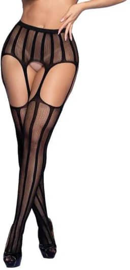 Meia Calça 7/8 Sensual com Cinta Liga Integrada Tamanho Unico Yaffa