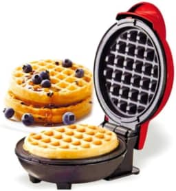 Mini Forno de Pizza Elétrico para Waffles - 220V, Antiaderente, Fácil de Limpar