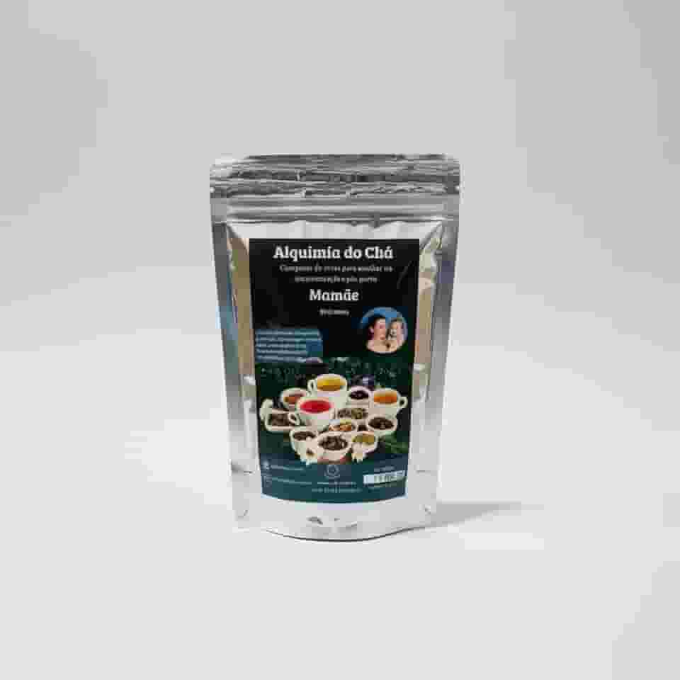 Chá Mamãe, Blend de Ervas Naturais para Infusão, Camomila, Capim-cidró, Endro, Funcho e Melissa, 80g, Natural, Pós-parto e Amamentação