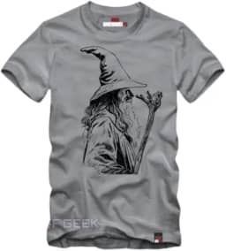Camiseta Gandalf O Senhor Dos Anéis-hobbits Cinza Mescla