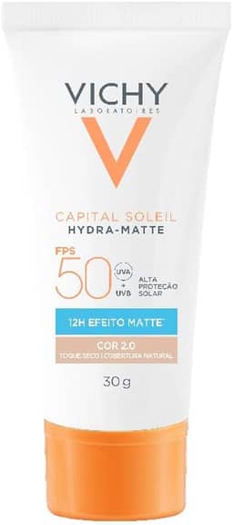 Vichy V Capital Soileil Hydra-Matte FPS50 - Protetor Solar Facial com Cor 30g