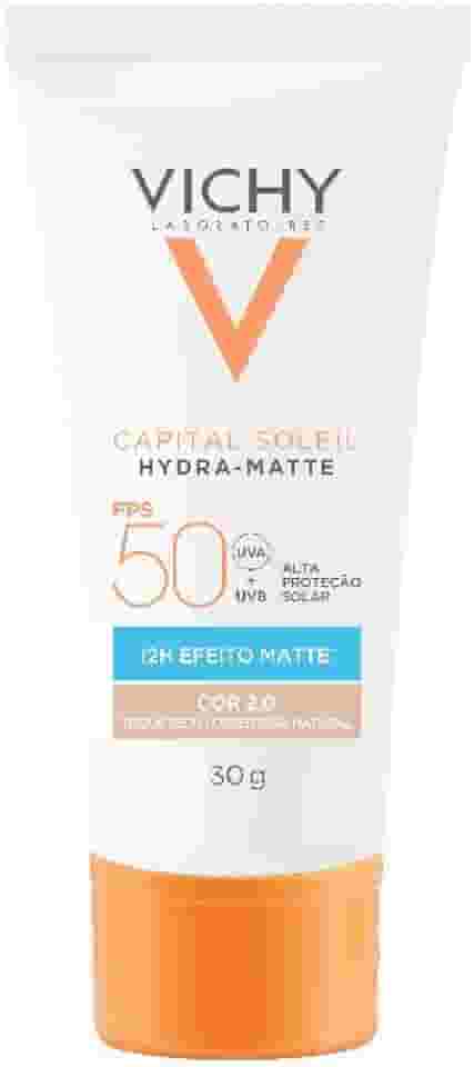 Vichy V Capital Soileil Hydra-Matte FPS50 - Protetor Solar Facial com Cor 30g