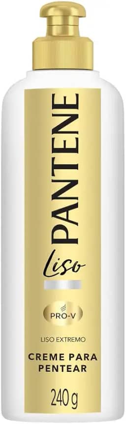 Pantene - Creme de Pentear Liso, Liso Extremo, Frizz Control, sem Sal, 240 ml