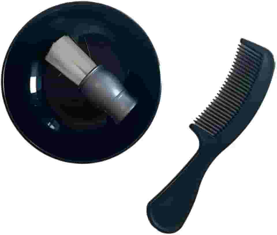 Kit Barbear Prático com Cumbuca, Pincel Saboeira e Pente para Barba | Antifrizz, Design Ergonômico, Ideal para Barbear Tradicional e Hidratação