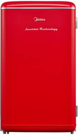 Frigobar Retrô 93 litros Vermelho Inverter Bivolt Midea