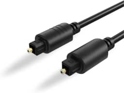 Cabo Audio Óptico Digital 2 Metros, Conectores Banhados a Ouro 24K, Compatível com Home Theater, TV, PS4, PS5, Xbox - Premium