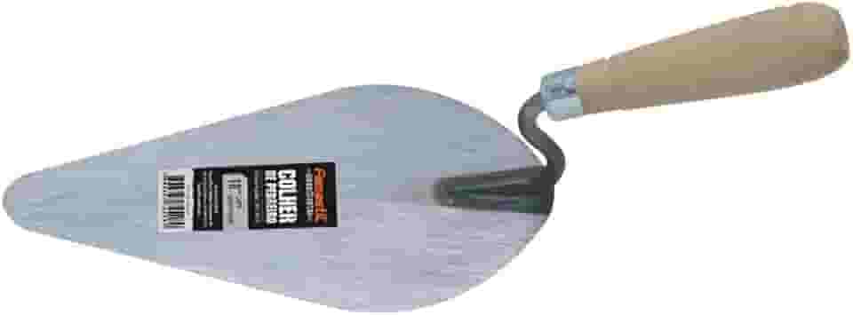 Famastil Colher de Pedreiro Famastil – 7” – Canto redondo – Aço forjado – Cabo de madeira