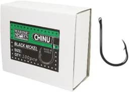 Anzol Chinu Nº 3 Black Nickel Marine Sports - 100 Peças