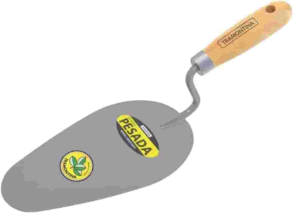 Tramontina Colher De Pedreiro Redonda 7", Cabo De Madeira Com Furo