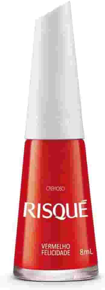 Risqué Felicidade - Esmalte Cremoso, Vermelho, 8ml