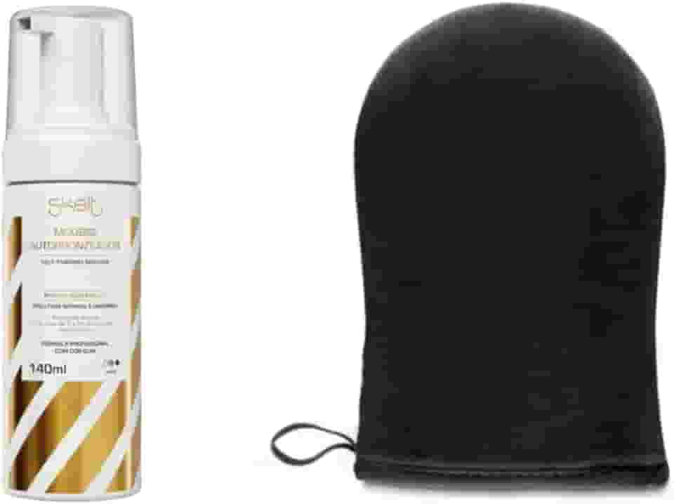 Kit Mousse Autobronzeador 140ml + Luva