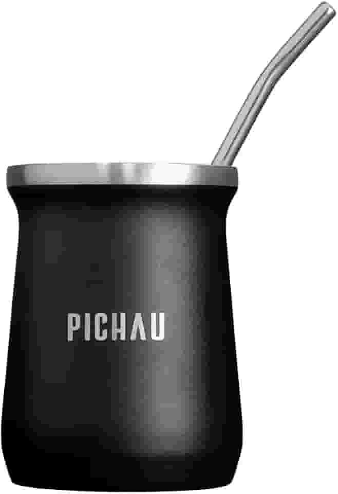 Cuia Mate Pichau HR60 de Aço Inox | Alta Durabilidade | Ideal Para Chimarrão ou Tereré | 236ml | Preto | PG-HR60-BL01