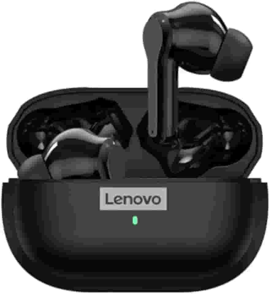 Lenovo LP1S TWS Bluetooth 5 .0 Fone de ouvido com redução de ruído intra-auricular HIFI Low Tone Touch Stereo Headset sem fio para smartphone(preto)