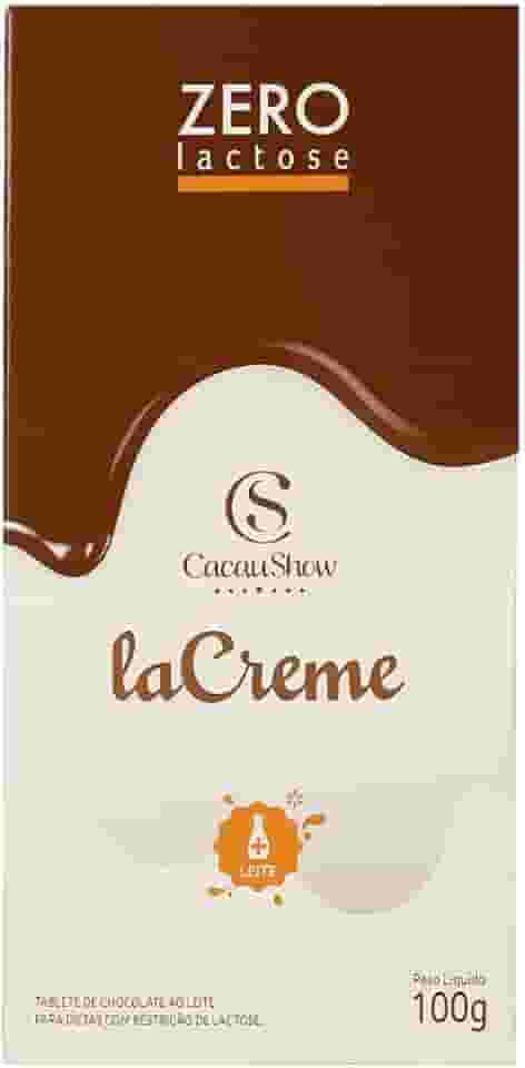 Tablete laCreme Zero Lactose 100g Cacau Show