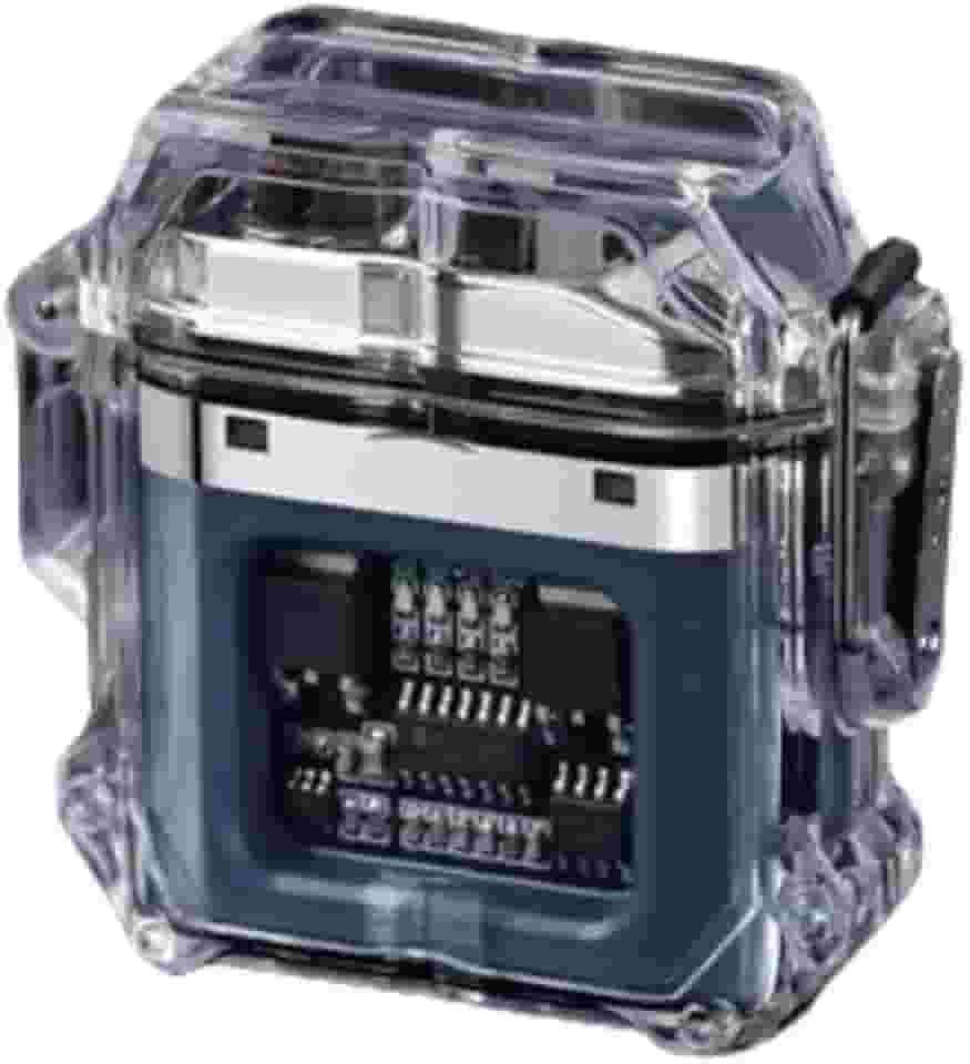 Isqueiro Recarregável Tipo C com Cordão A Prova D´agua Feito de Plasma Portátil Bivolt Acendedor de Arco Duplo Elétrico a Prova de Vento Ar Livre Ideal Para Acampamentos Linha PREMIUM SYANG (PRATA)