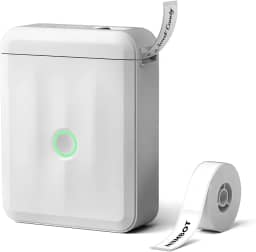 NIIMBOT Máquina de fazer etiquetas com fita, D110 nova versão mini impressora térmica Bluetooth portátil, fabricante de etiquetas para casa, escritório, escola, cinza claro