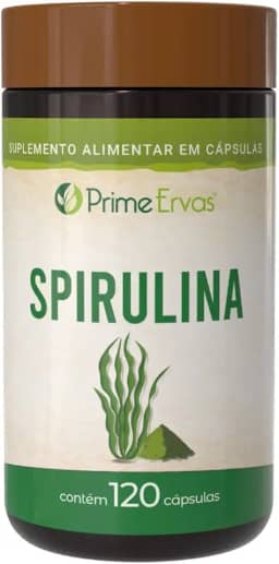 Spirulina 120 Cápsulas De 500mg Prime Ervas
