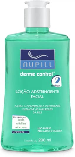 Nupill Loção Adstringente Facial Derme Control 200Ml Verde