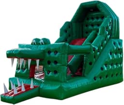 Tobogã Premium Jacaré Top c/Motor - Brinquedo Inflável Mami