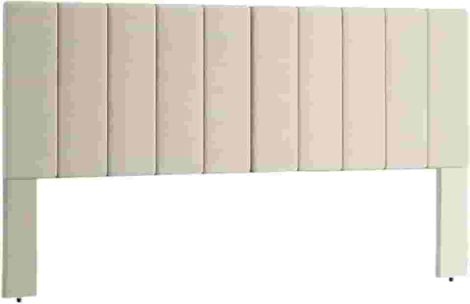 Cabeceira Estofada Cama Box Casal 140 cm Carla - Bege