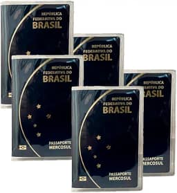 kit 5 Capa Passaporte na cor transparente em PVC