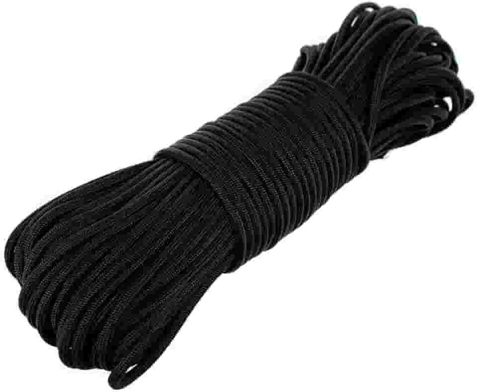 Planeta Paracord – corda de paraquedista preta 850 – 30 metros. Resistência à tração a 227 kg – Mais forte do que a corda de paraquedista 550 e 750 resistente a mofo, mofo, apodrecimento e UV – Feito nos EUA