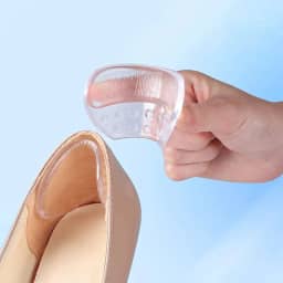 Adesivos de silicone transparente para calcanhares, inserções de almofada confortável, palmilha autoadesiva para mulheres e homens, protetor de cuidados com o calcanhar do pé